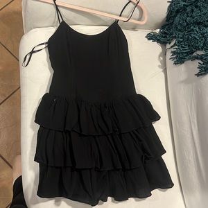 Black mini summer dress
